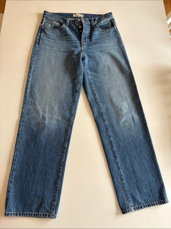 Madewell Denim - Madewell Low-Slung Straight Leg Jeans in Medium Blue Wash